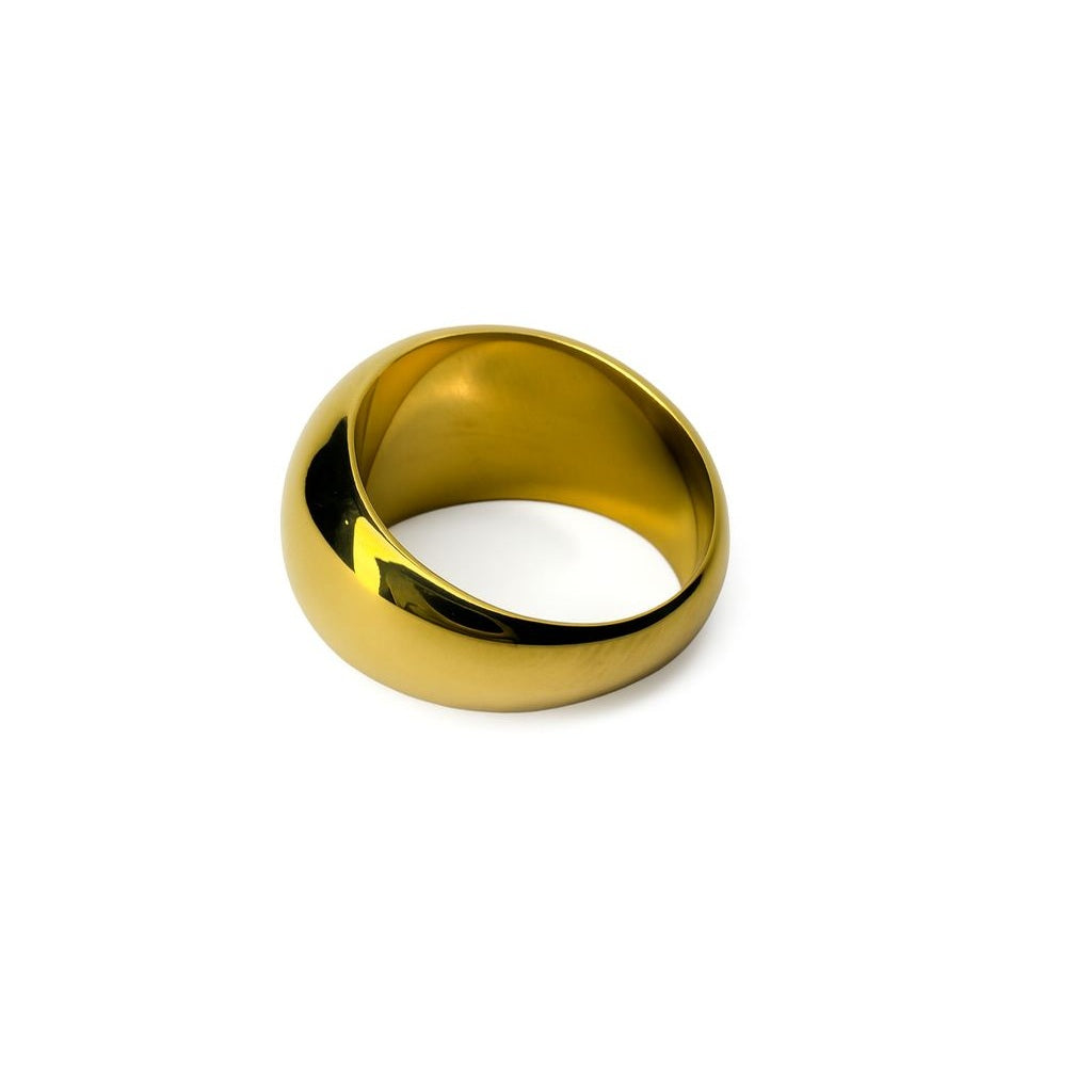 BECHTGOLD ,,Magnor" 18K vergoldeter Edelstahl Ring