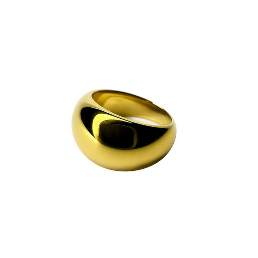 BECHTGOLD ,,Magnor" 18K vergoldeter Edelstahl Ring