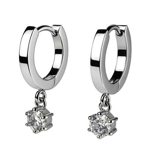 BECHTGOLD ,,Radiant" Edelstahl Damen Creolen Damen