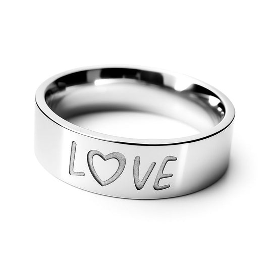 BECHTGOLD Damenring aus Edelstahl Love Steinless Steel