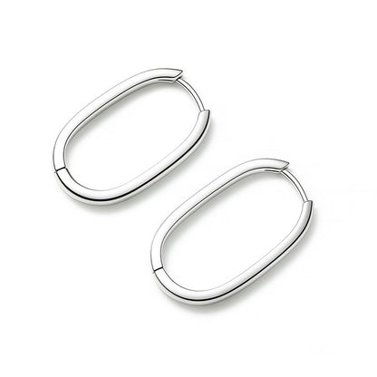 BECHTGOLD Ovale Silberohrringe aus 925 Silber