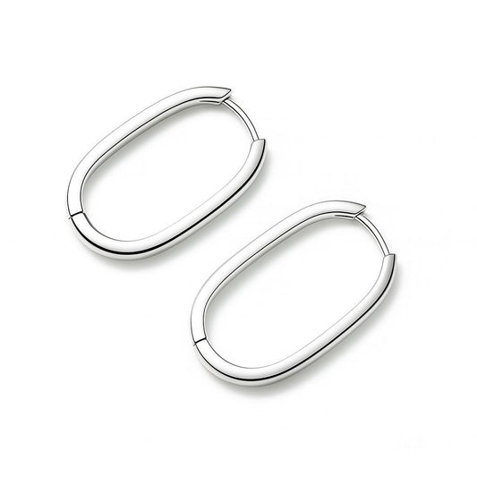 BECHTGOLD Ovale Silberohrringe aus 925 Silber